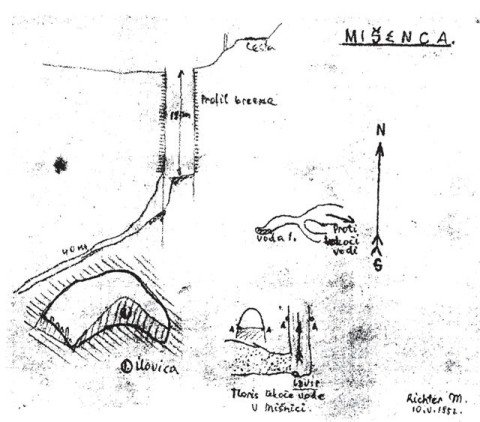 Richterjev načrt Mišnice iz leta 1952.